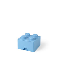 LEGO opbevaringskasse med skuffe - lyseblå