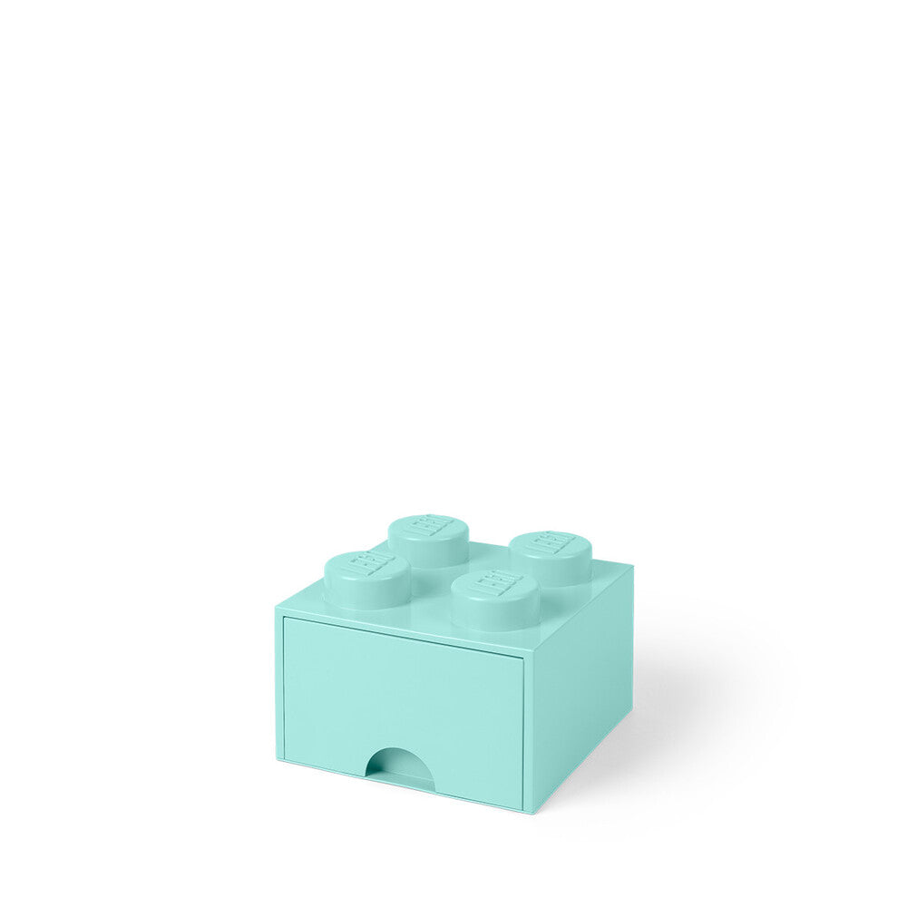 LEGO opbevaringskasse med skuffe - aqua