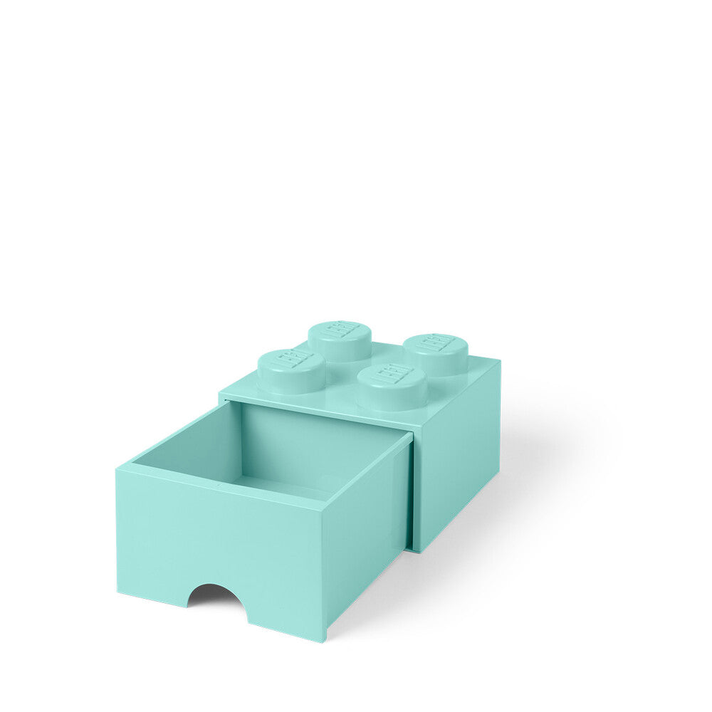 LEGO opbevaringskasse med skuffe - aqua