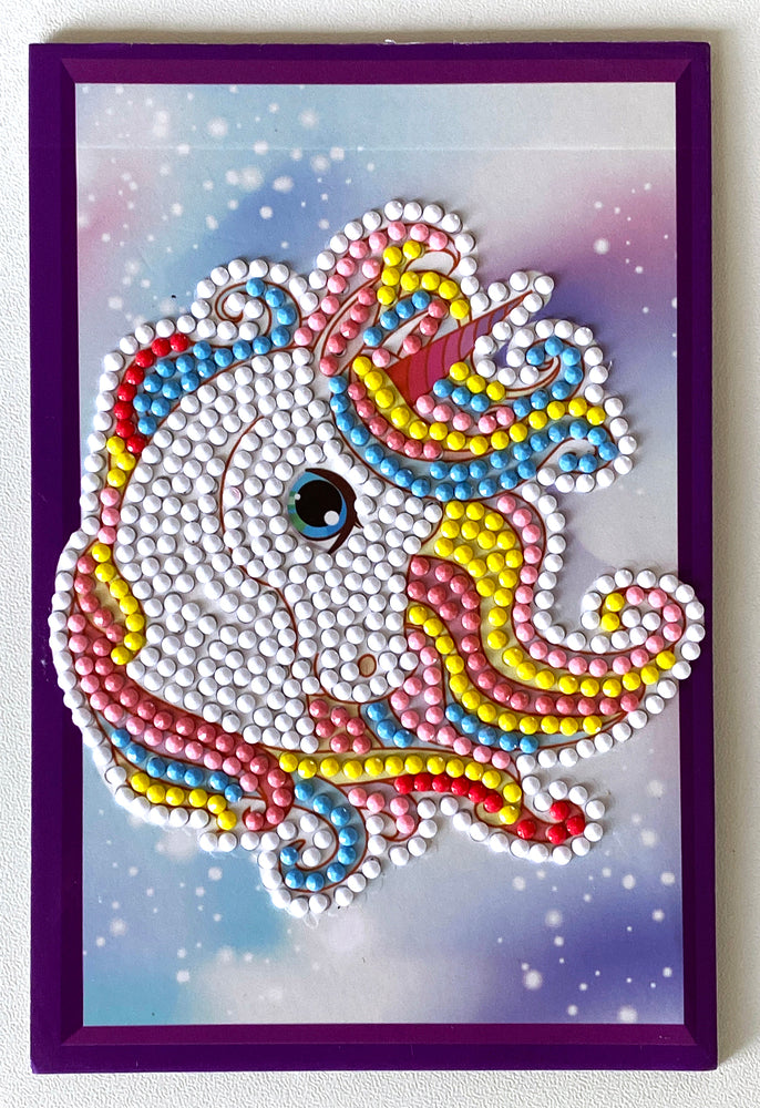 Diamond Art børn enhjørning 10x15 cm
