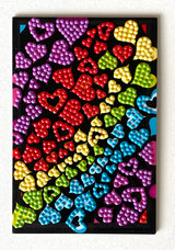 Diamond Art børn hjerter 10x15 cm