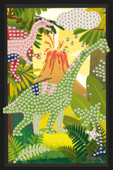 Diamond Art børn dinosaurus 10x15 cm