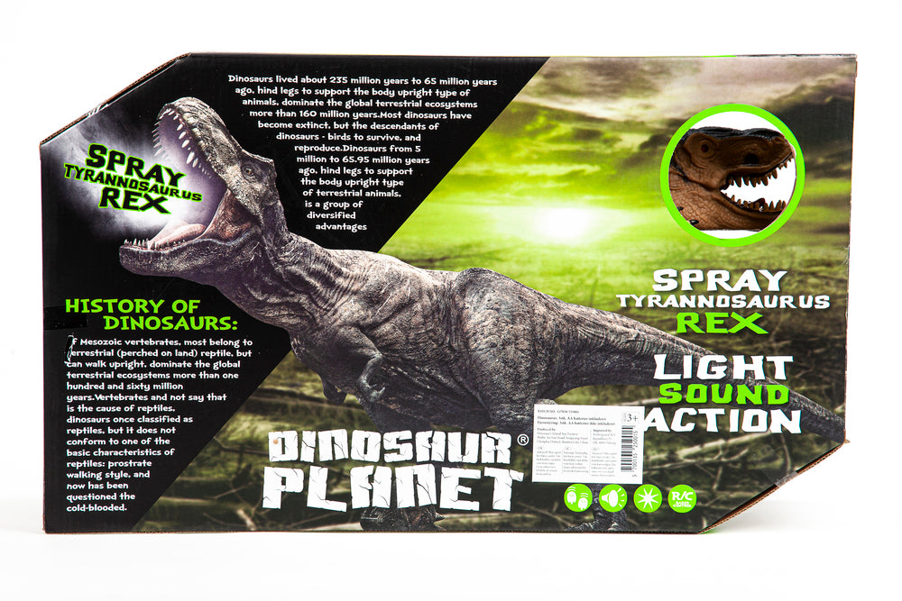 RC Tyrannosaurus med spray, lys og lyd