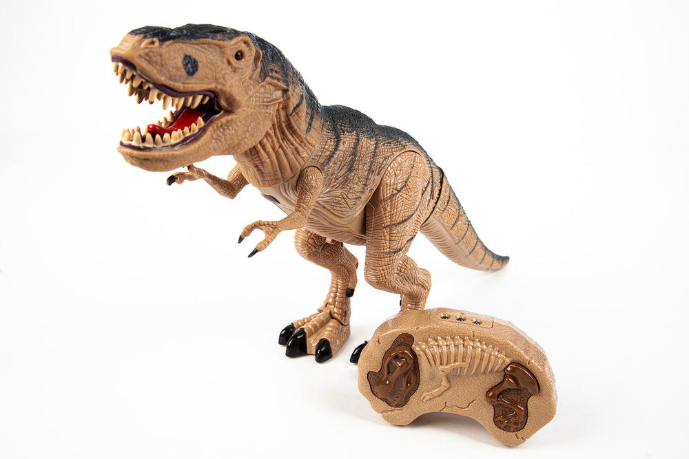 RC Tyrannosaurus med spray, lys og lyd