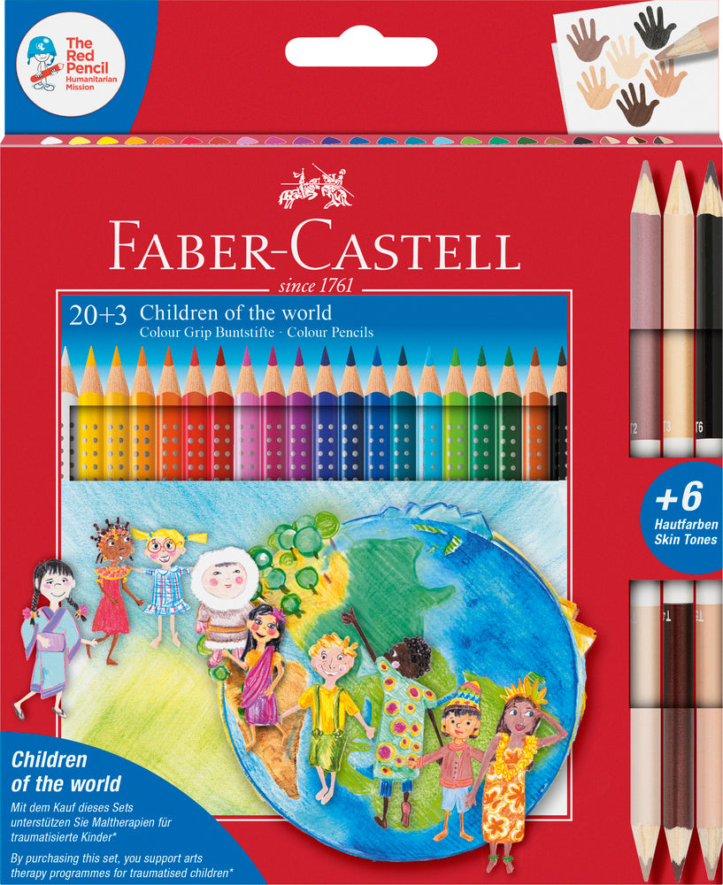 Farveblyant Faber-Castell grip 2001 20+3 Children of the world
