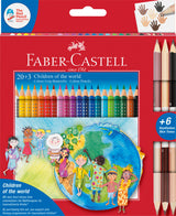 Farveblyant Faber-Castell grip 2001 20+3 Children of the world