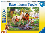 Puslespil Horses by the stream 300 brikker