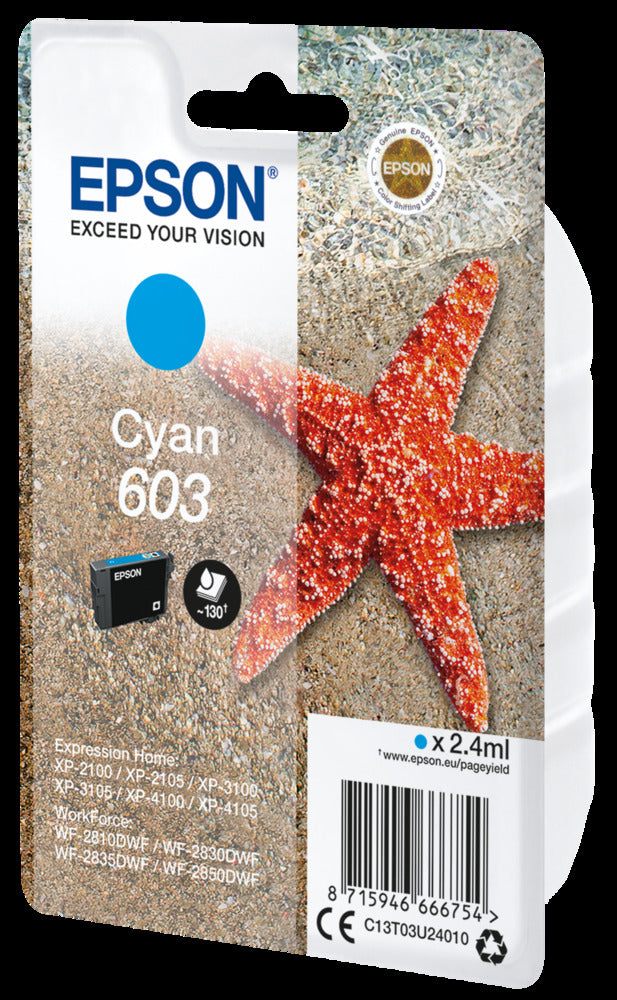 Epson 603 cyan ink cartridge printerpatron