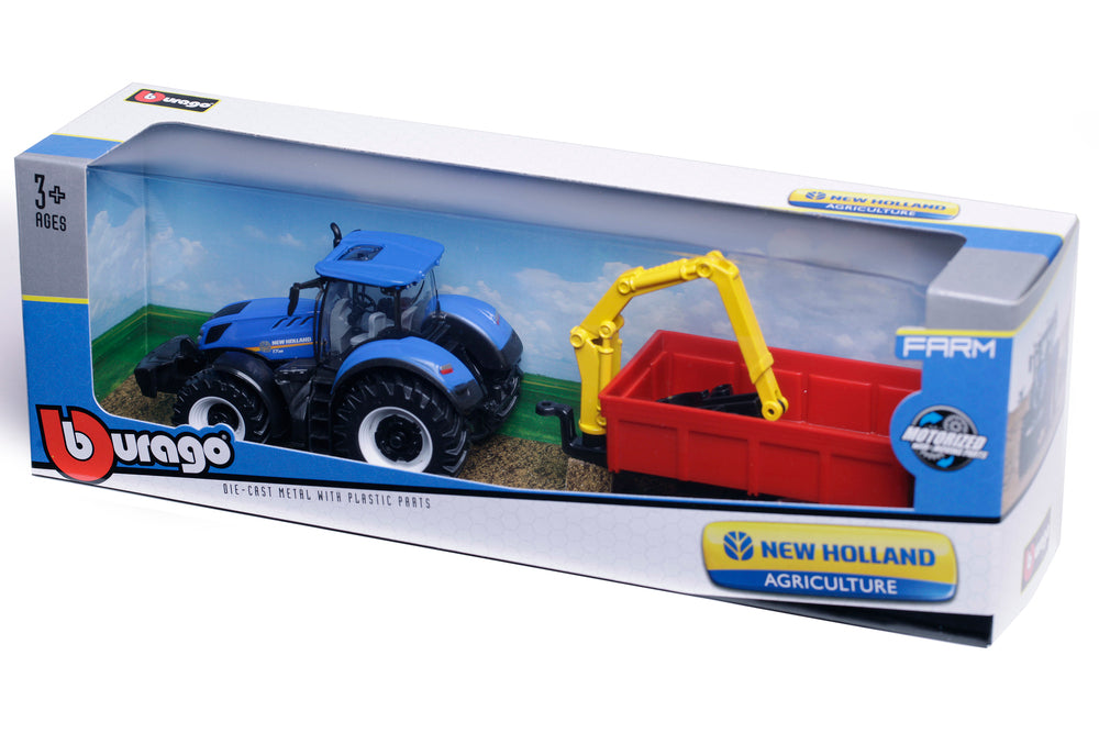 N.H T7.615 traktor med kombivogn 10 cm