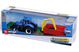 N.H T7.615 traktor med kombivogn 10 cm