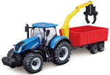 N.H T7.615 traktor med kombivogn 10 cm