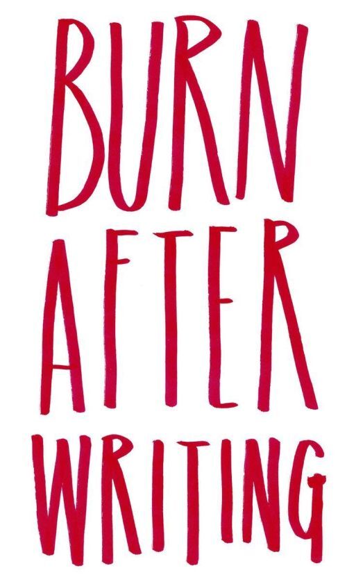 Burn after writing