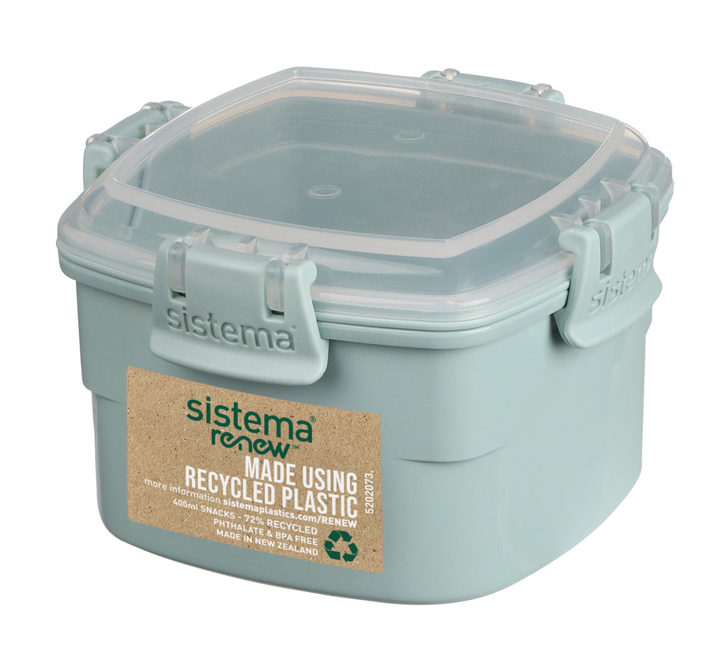 SISTEMA Renew OPBEVARING Snack To Go 400ML. Ass Blå/mint