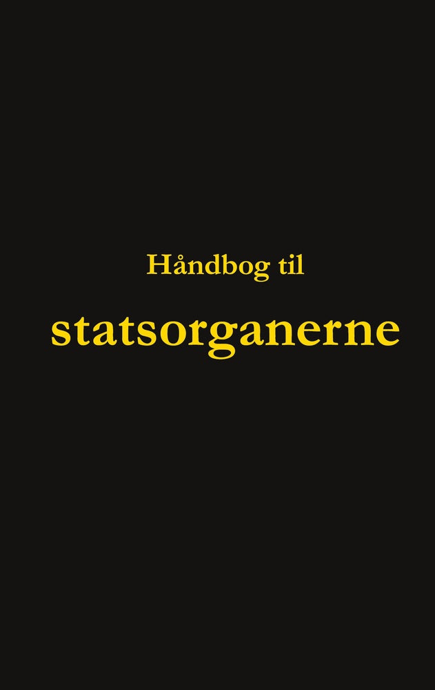 Håndbog til statsorganerne