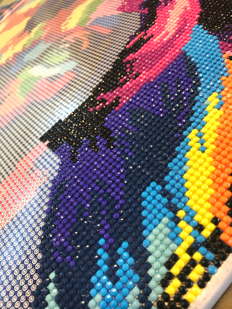 Diamond Art lærred løve 40x50 cm