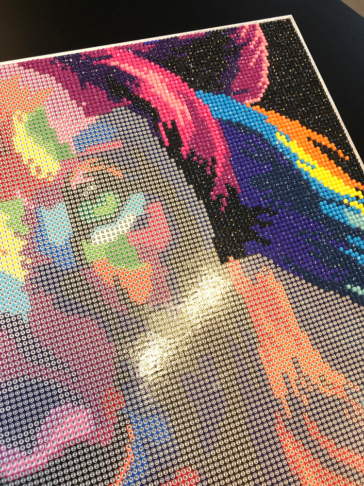Diamond Art lærred løve 40x50 cm