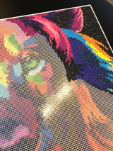 Diamond Art lærred løve 40x50 cm