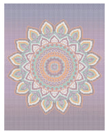 Diamond Art lærred mandala blomst lilla nuancer 40x50 cm