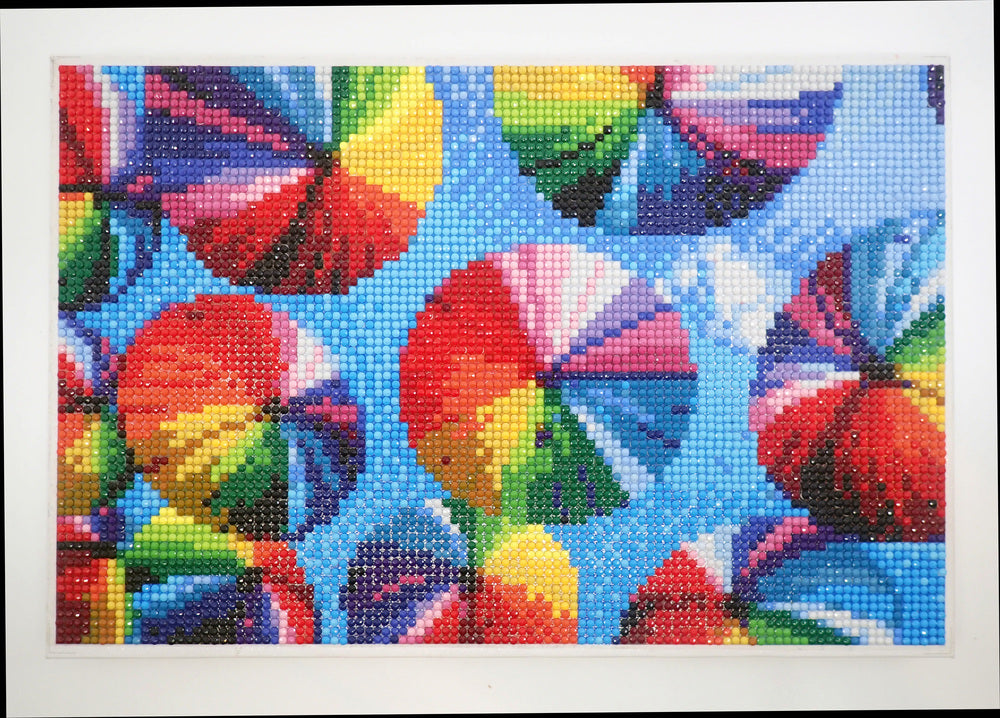 Diamond Art lærred paraplyer farver 20x30 cm