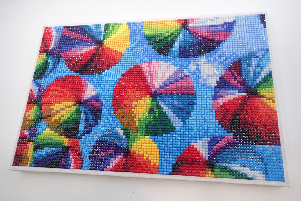 Diamond Art lærred paraplyer farver 20x30 cm