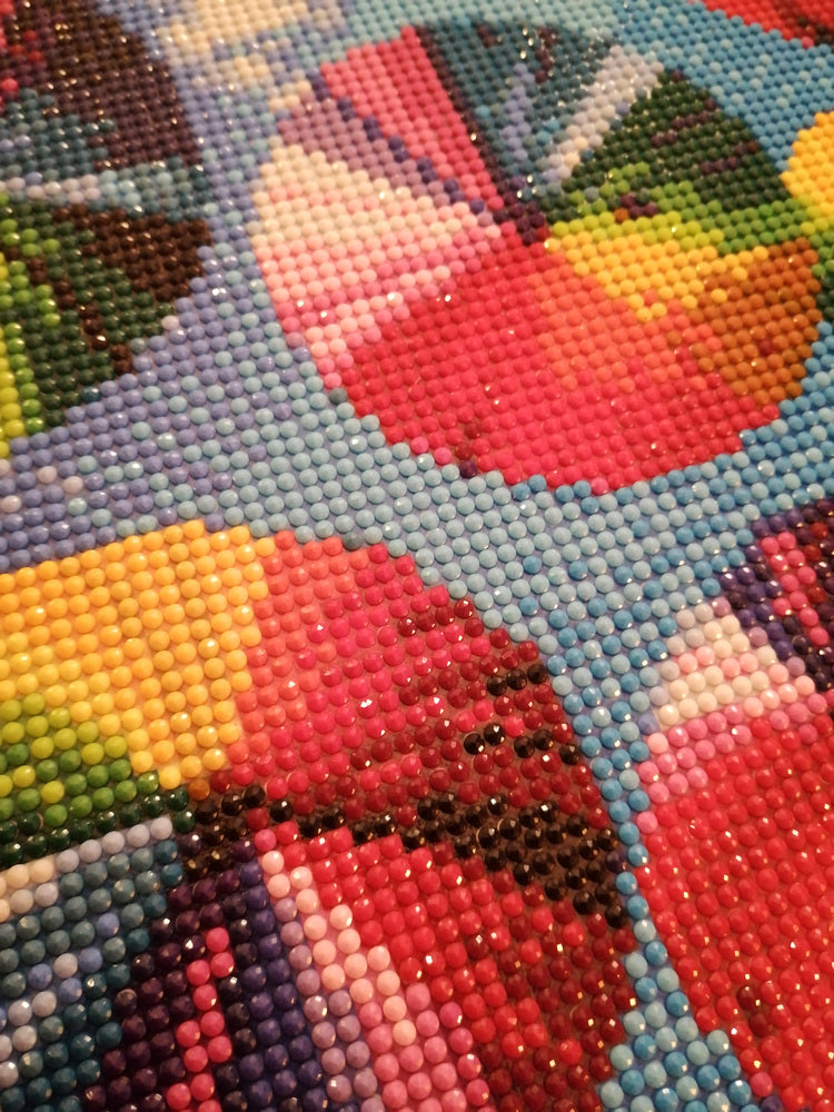 Diamond Art lærred paraplyer farver 20x30 cm