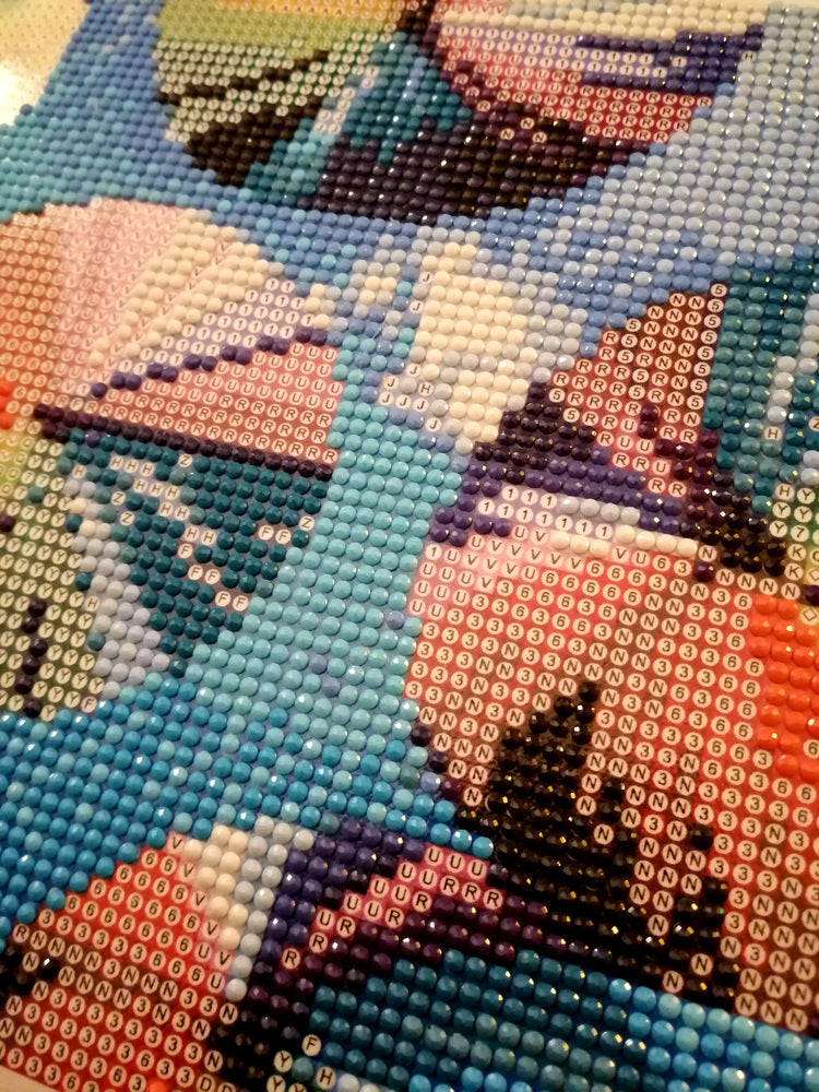 Diamond Art lærred paraplyer farver 20x30 cm