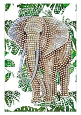 Diamond Art elefant, blade 13x18 cm