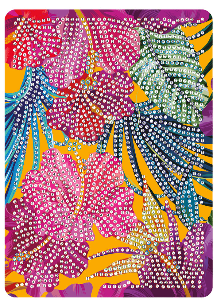 Diamond Art hawaii blomster 13x18 cm