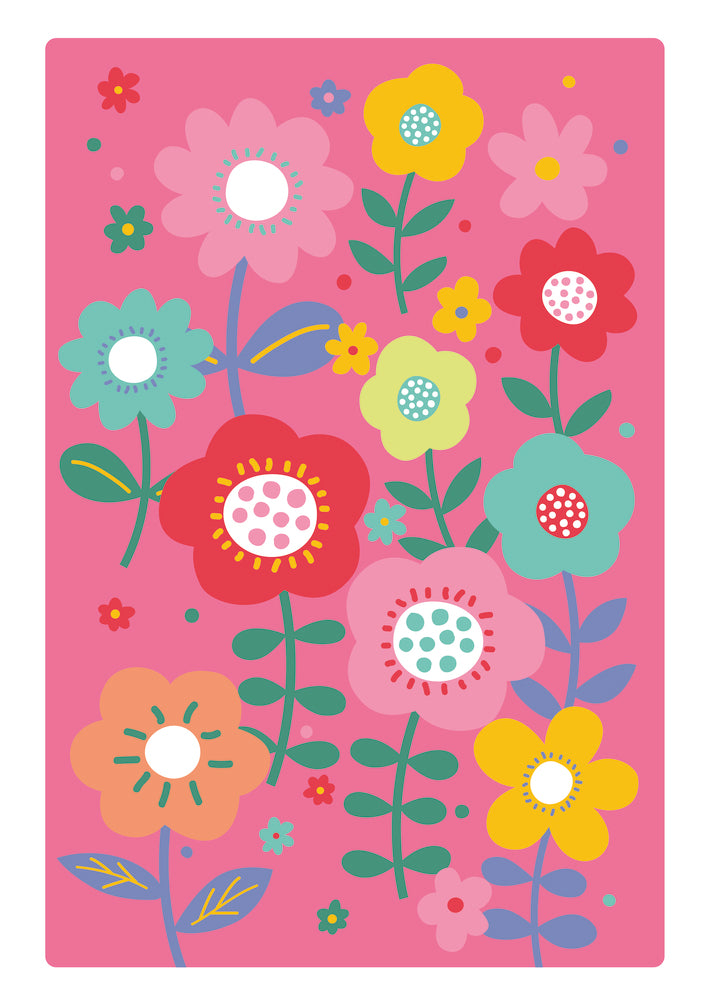 Diamond Art blomster forskellige farver 10x15 cm