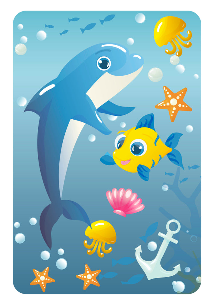 Diamond Art delfin, nemo fisk  10x15 cm