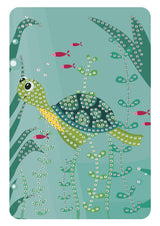 Diamond Art skildpadde 10x15 cm