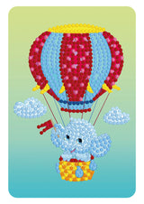 Diamond Art babyelefant i luftballon 10x15 cm