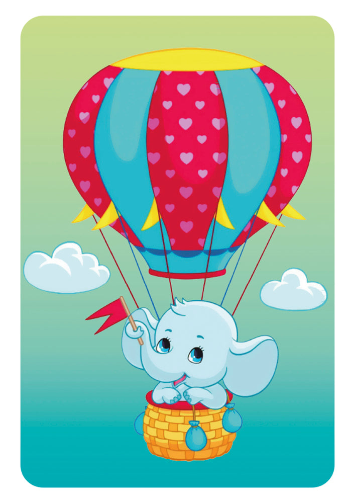 Diamond Art babyelefant i luftballon 10x15 cm