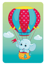 Diamond Art babyelefant i luftballon 10x15 cm