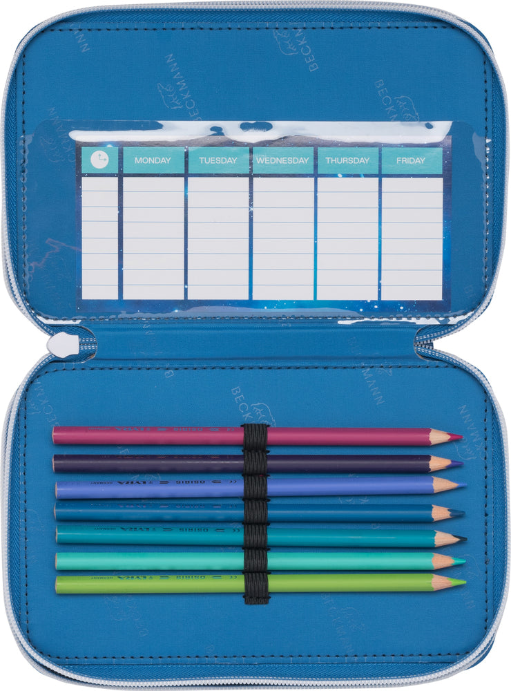 Penalhus Beckmann Triple Galaxy m/indhold