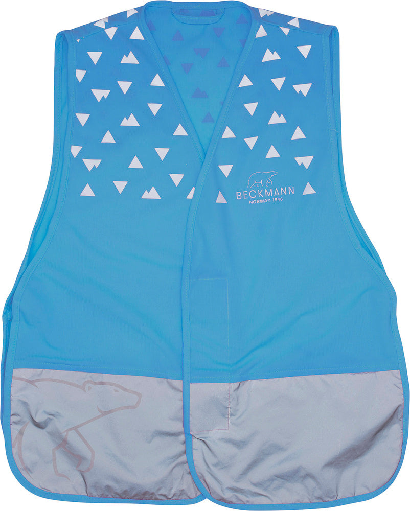 Refleksvest Beckmann blå børnestørrelse m/velcro