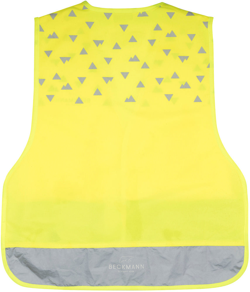 Refleksvest Beckmann gul børnestørrelse m/velcro