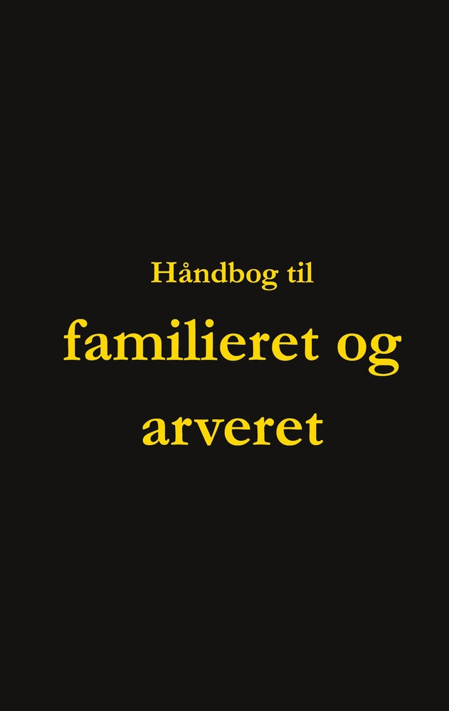 Håndbog til familieret og arveret