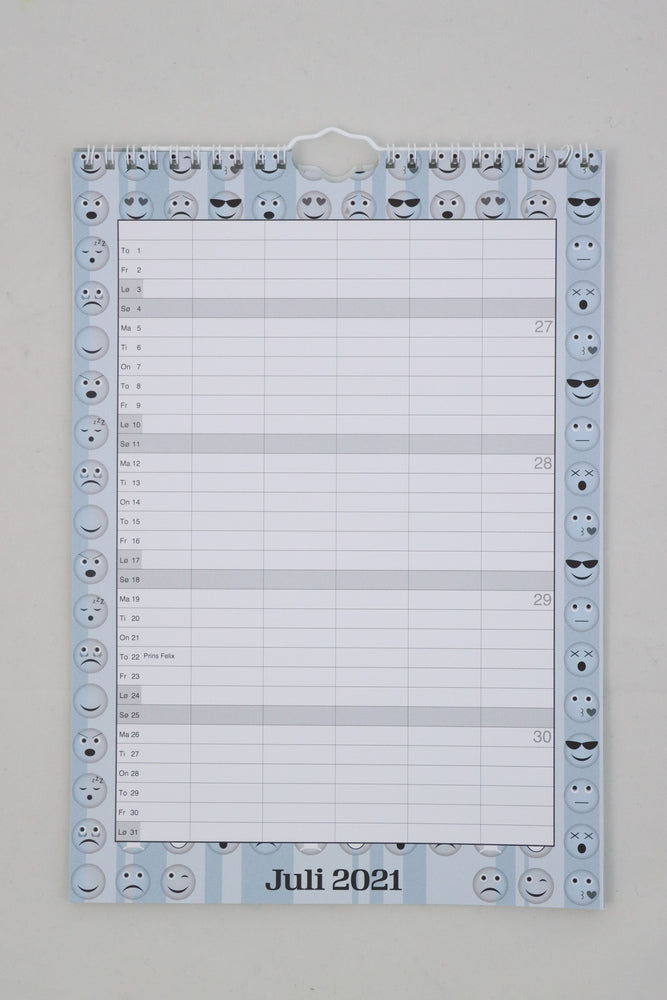 SKOLEFAMILIEKALENDER 2021/22 A4 SMILEY