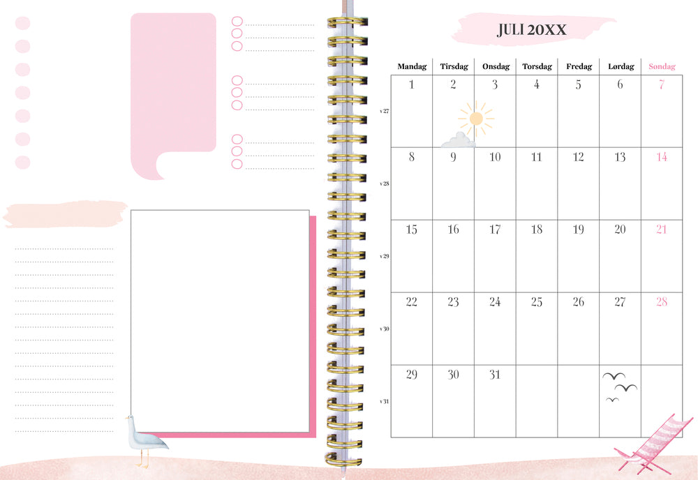 STUDIEKALENDER 21/22 MAYLAND LIFE PLANNER A5 PINK UGE