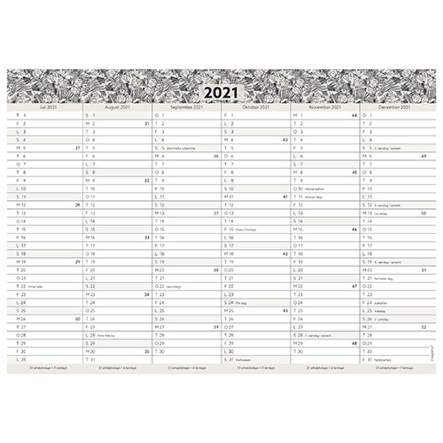 STUDIEKALENDER 21/22 MAYLAND A4 KARTON 2X6 MÅNEDERS OVERSIGT