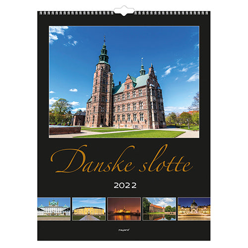 Vægkalender danske slotte 2022 29,5 x 39 cm Mayland