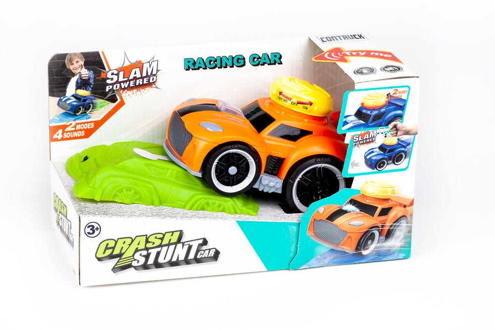 Crash Stunt Car med lys og lyd orange