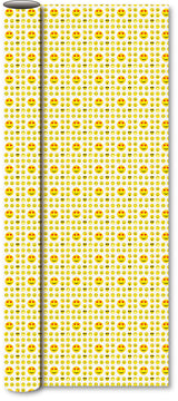 Bogbind/gavepapir smiley ansigter 70cmx2m 80 g