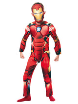 Iron Man Deluxe kostume med maske str. 5-6 år