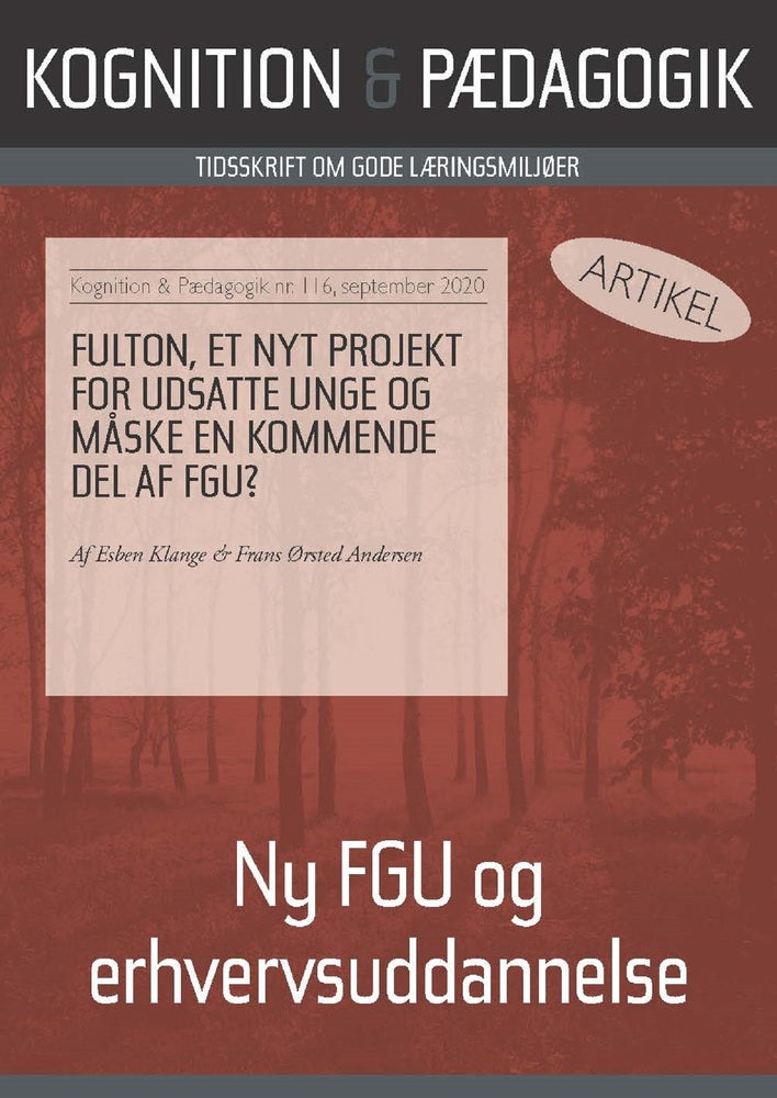 Fulton, et nyt projekt for udsatte unge og måske en kommende del af FGU?