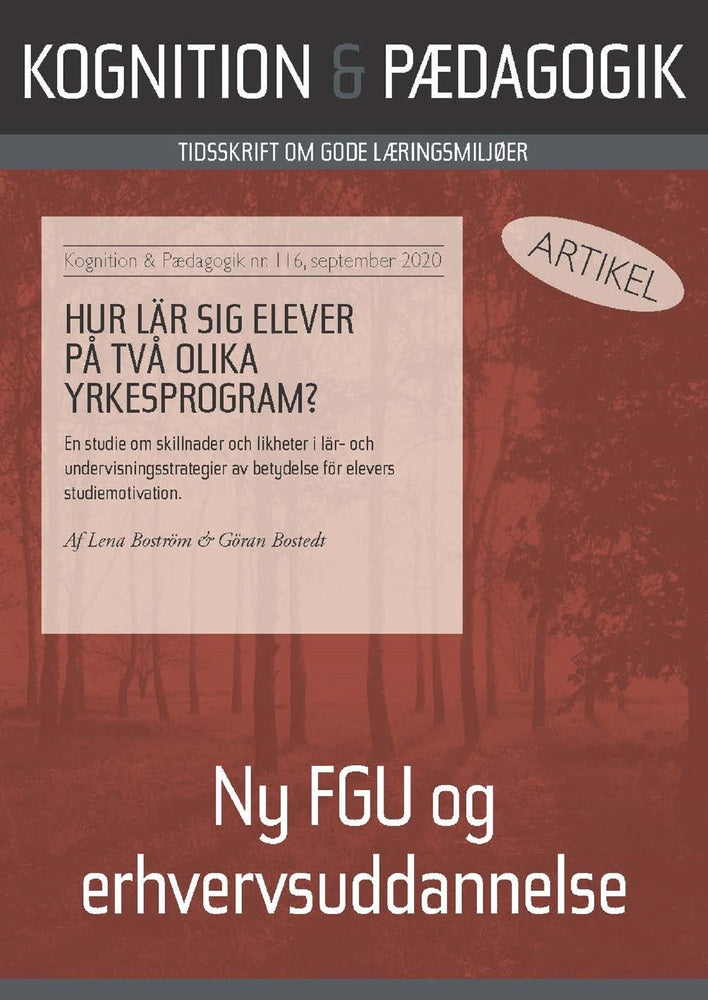 Hur lär sig elever på två olika yrkesprogram?