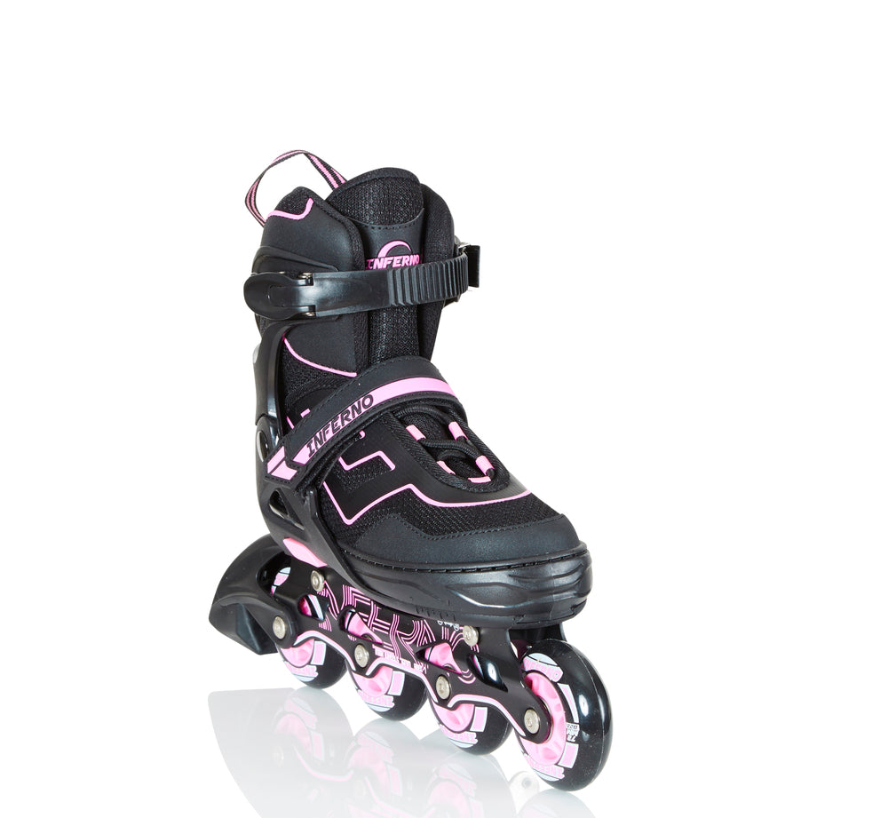 Inferno inliner rulleskøjte pink justerbar 39-42