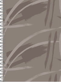 Notesbog spiral A5 linjeret brun m/lak penselstrøg/abstrakt