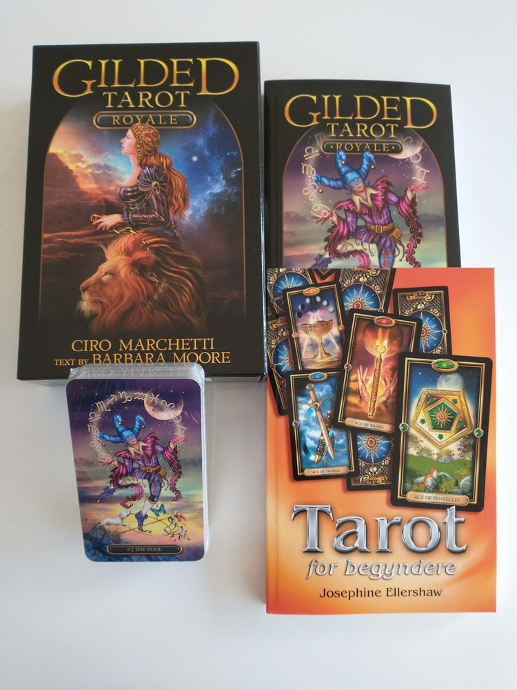 Tarot for begyndere DK sæt (DK bog + Eng. bog + kort + stor box)